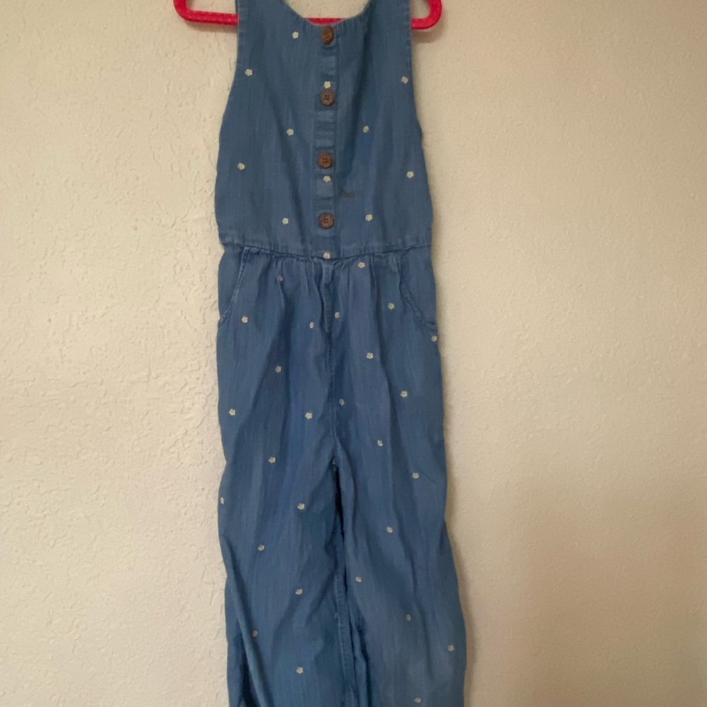 Boden Blue Jumpsuit with White Dots